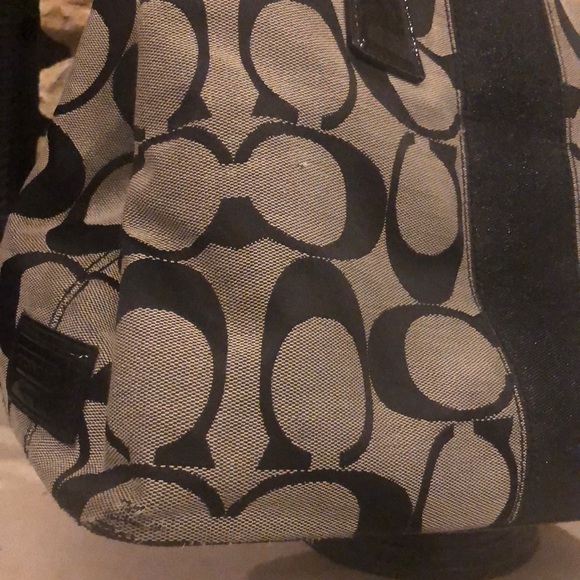 COACH SIGNATURE STRIPE SATCHEL 13533- price firm - Picture 4 of 13